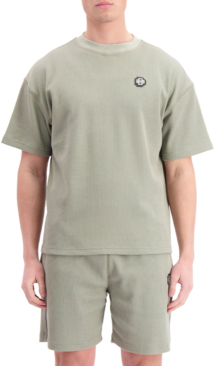 Black Bananas Monogram Waffle T-shirt Groen