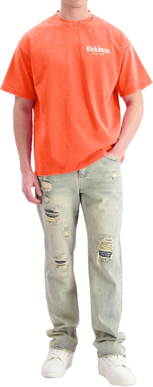 Black Bananas Brush T-shirt Oranje