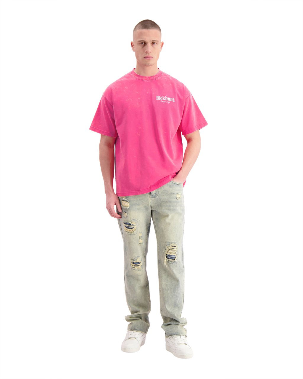Black Bananas Brush T-shirt Roze