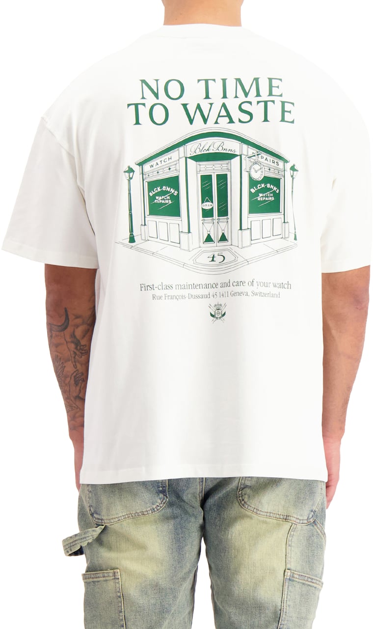 Black Bananas Watch Repairs T-shirt Wit