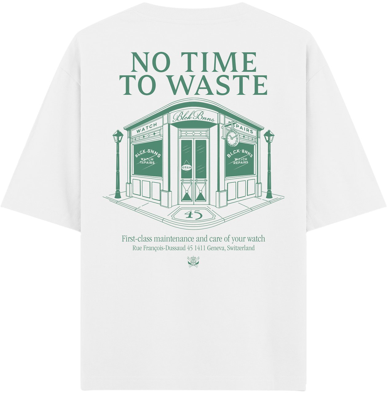 Black Bananas Watch Repairs T-shirt Wit