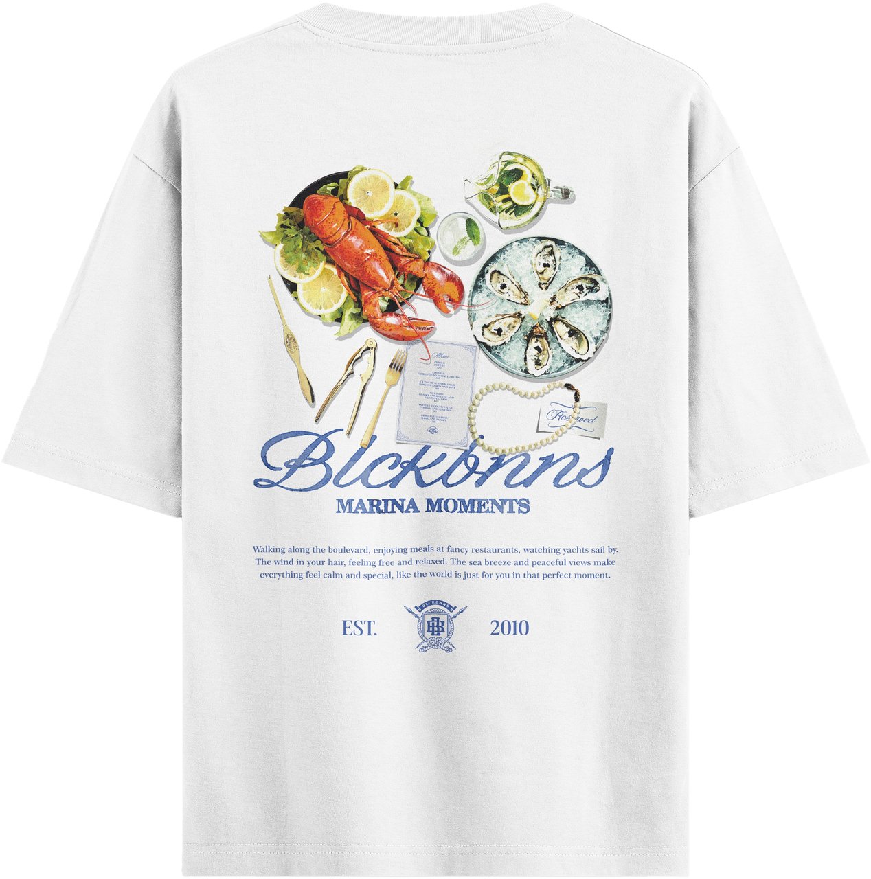 Black Bananas Marina Table T-shirt Wit