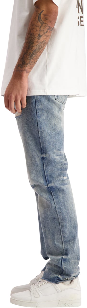 Black Bananas Straight Stitched Denim Blauw