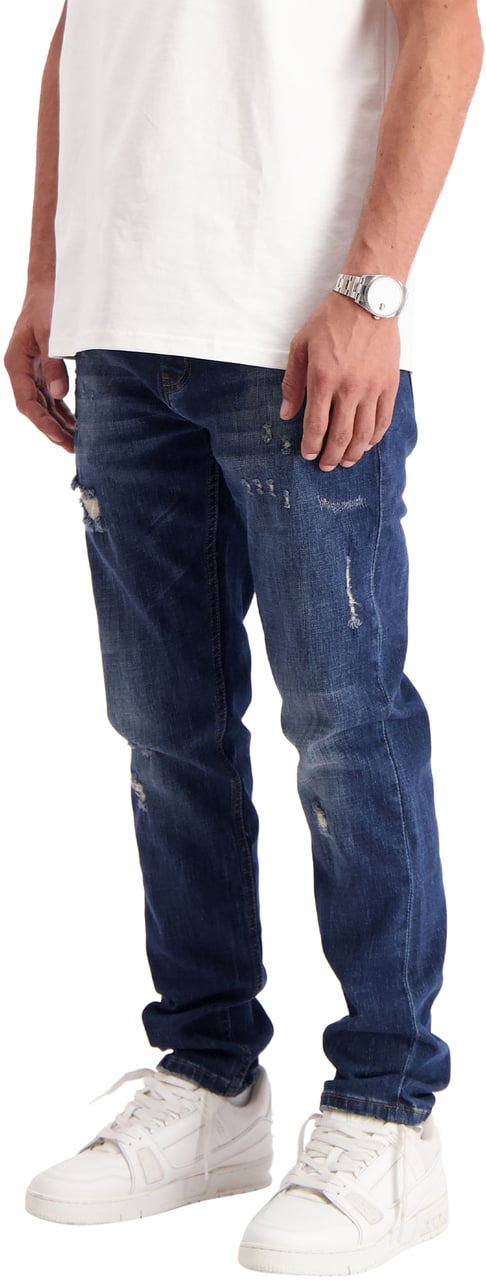 Black Bananas Faded Slim Denim Blauw
