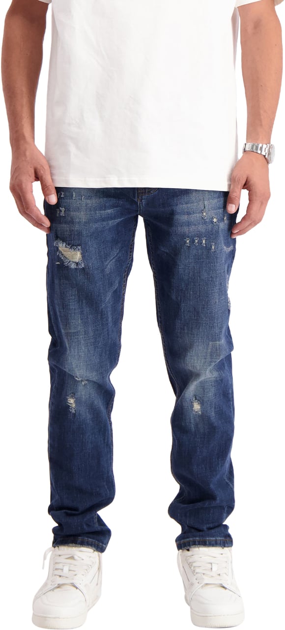 Black Bananas Faded Slim Denim Blauw