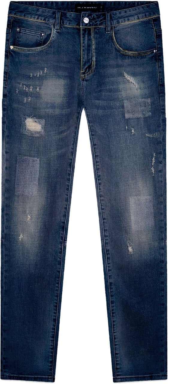 Black Bananas Faded Slim Denim Blauw