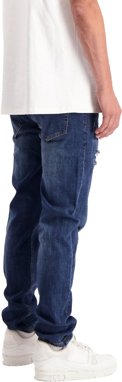 Black Bananas Faded Slim Denim Blauw