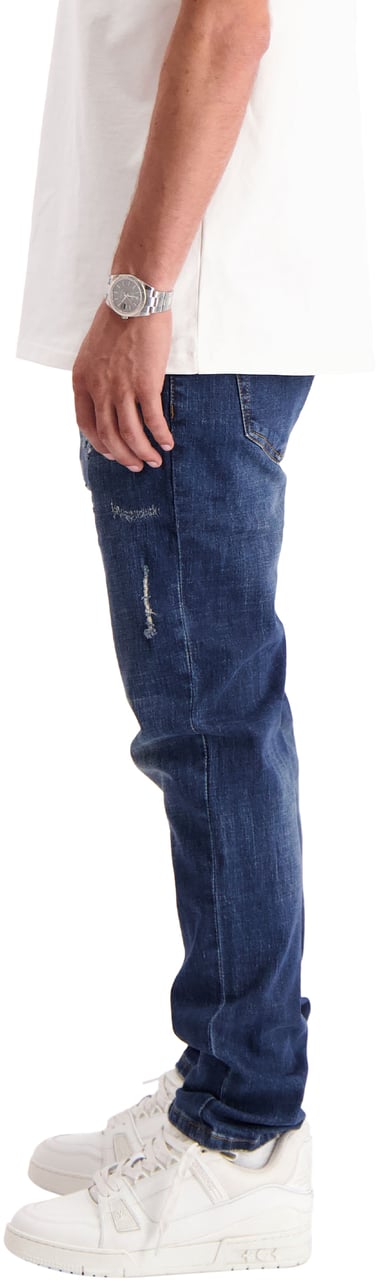 Black Bananas Faded Slim Denim Blauw