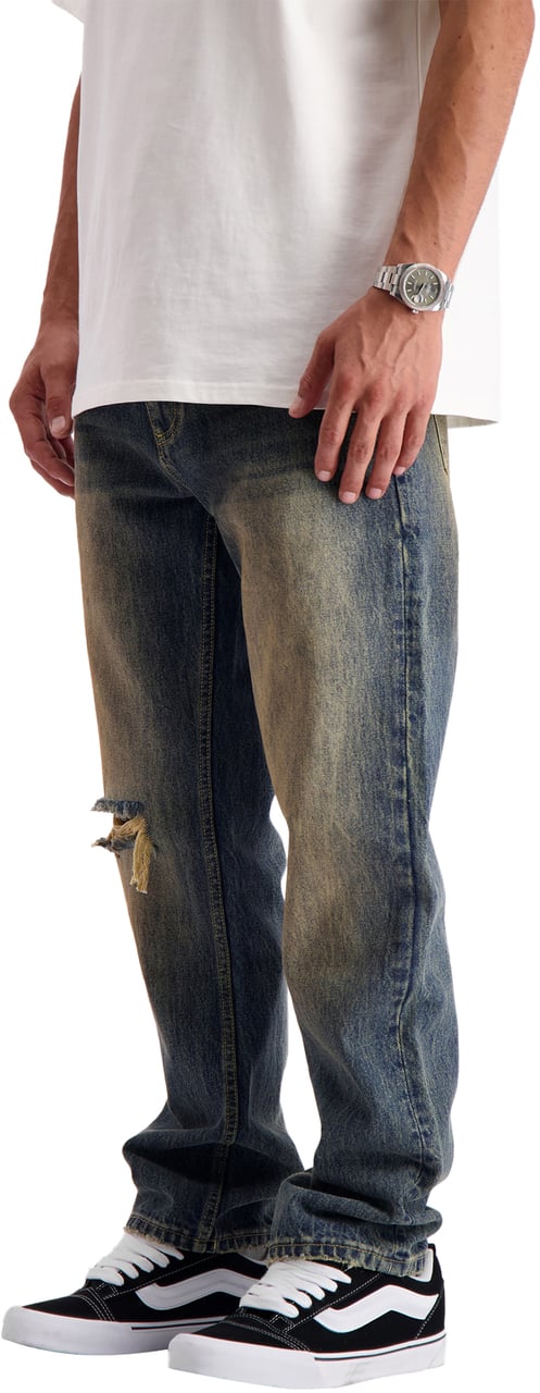 Black Bananas Ash Fade Denim Blauw