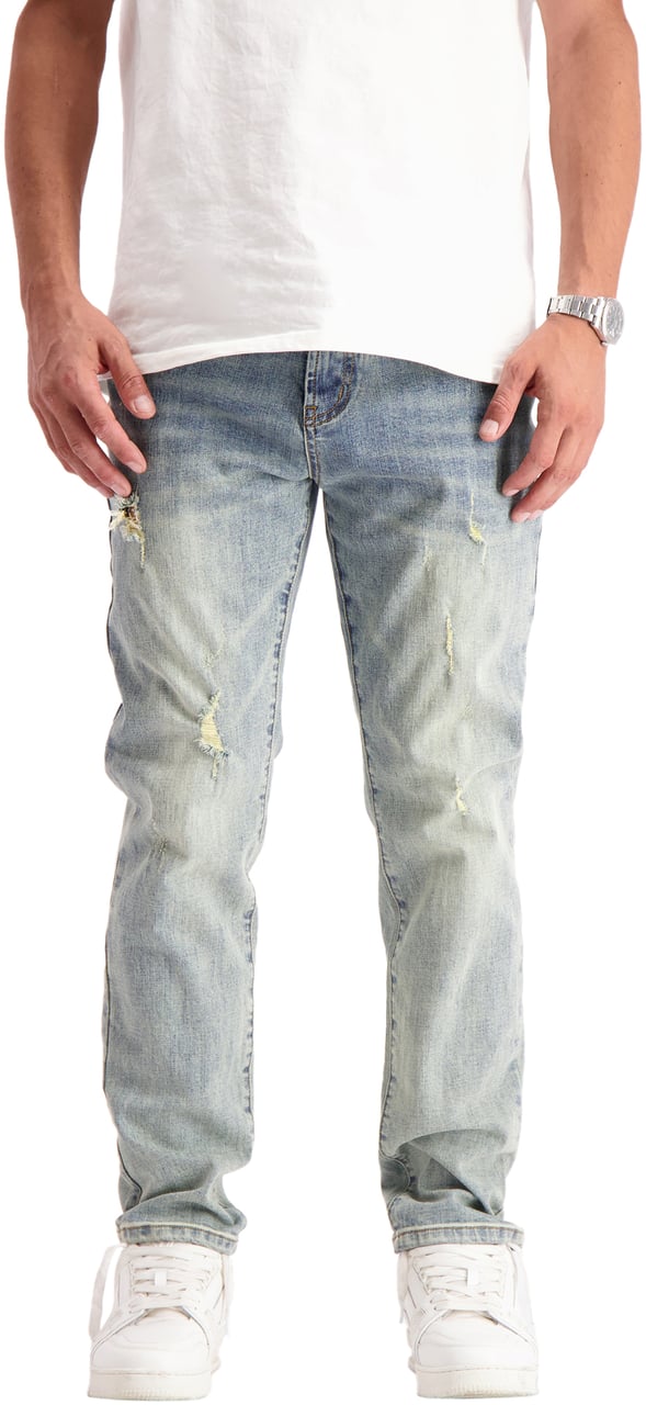 Black Bananas Structure Slim Denim Blauw