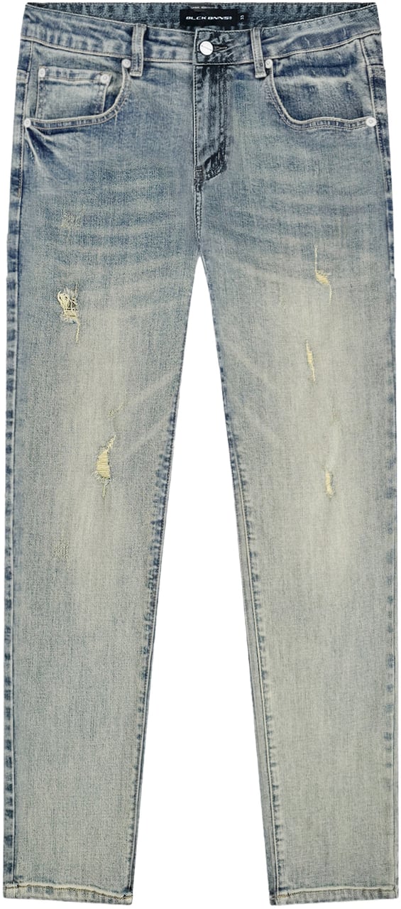 Black Bananas Structure Slim Denim Blauw