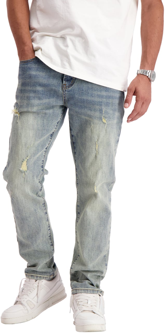 Black Bananas Structure Slim Denim Blauw