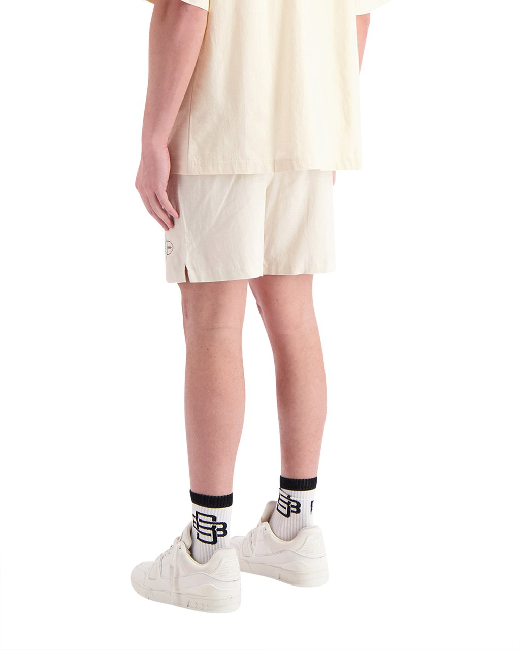 Black Bananas Nomad Linen Shorts Beige