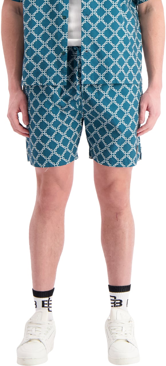 Black Bananas Monogram Shorts Groen