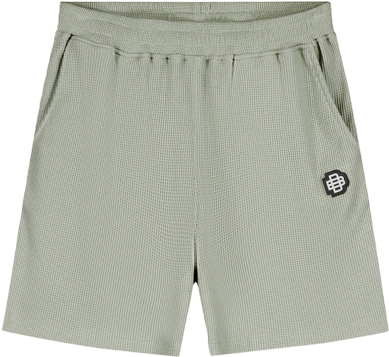 Black Bananas Monogram Waffle Shorts Groen