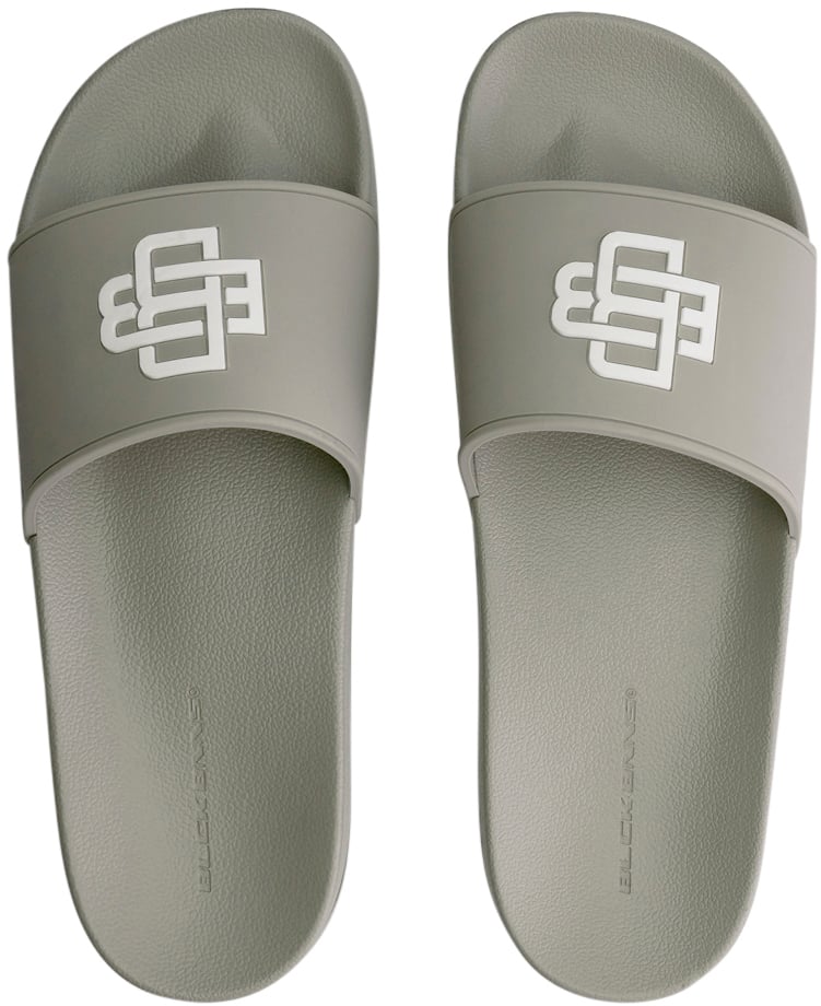 Black Bananas Monogram Slides Groen