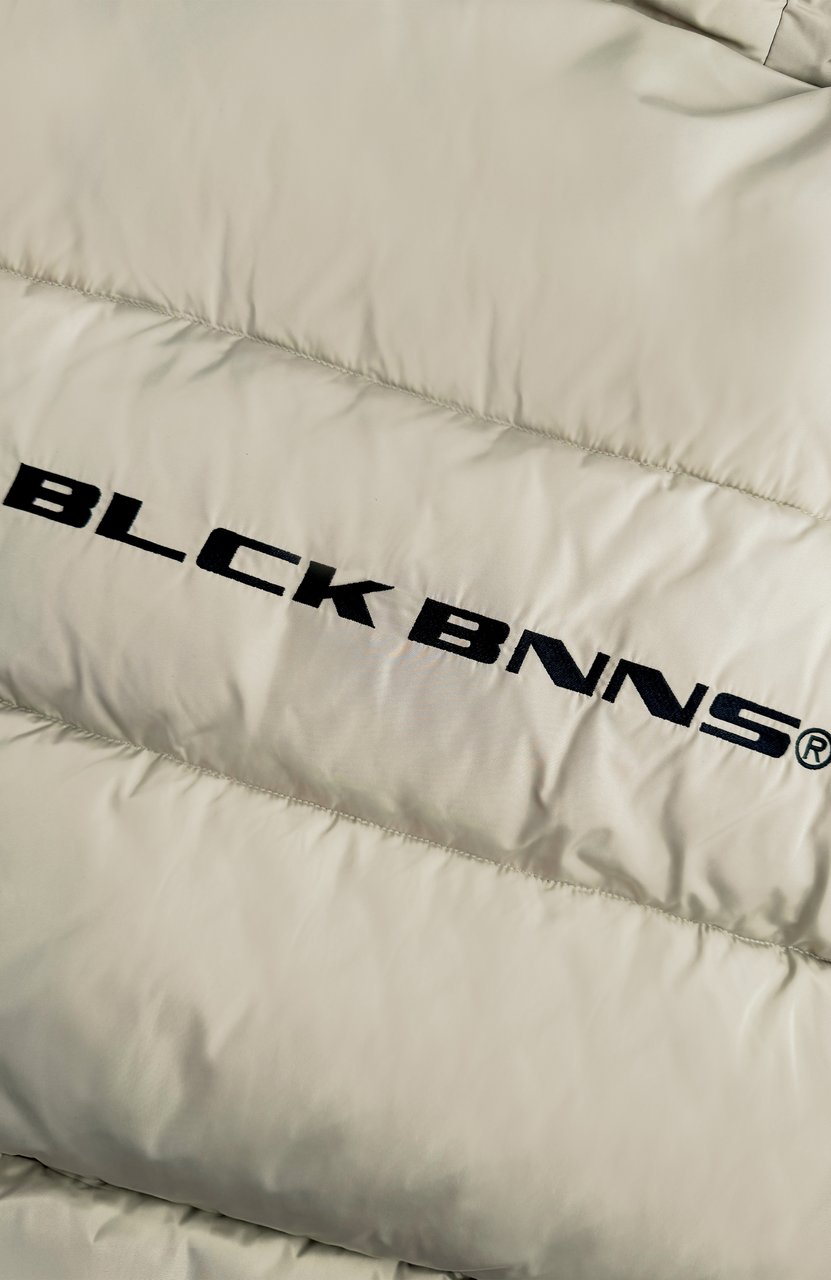 Black Bananas Block Puffer Jacket Beige