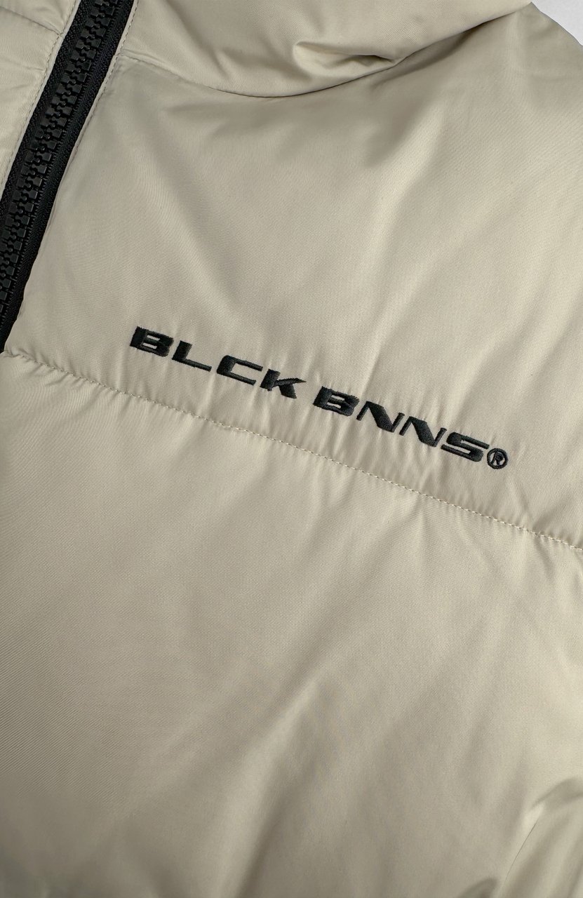 Black Bananas Block Puffer Jacket Beige