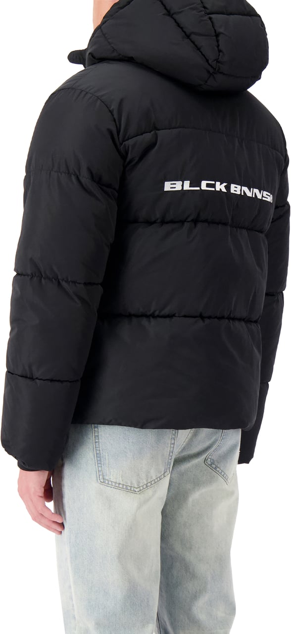 Black Bananas Block Puffer Jacket Zwart