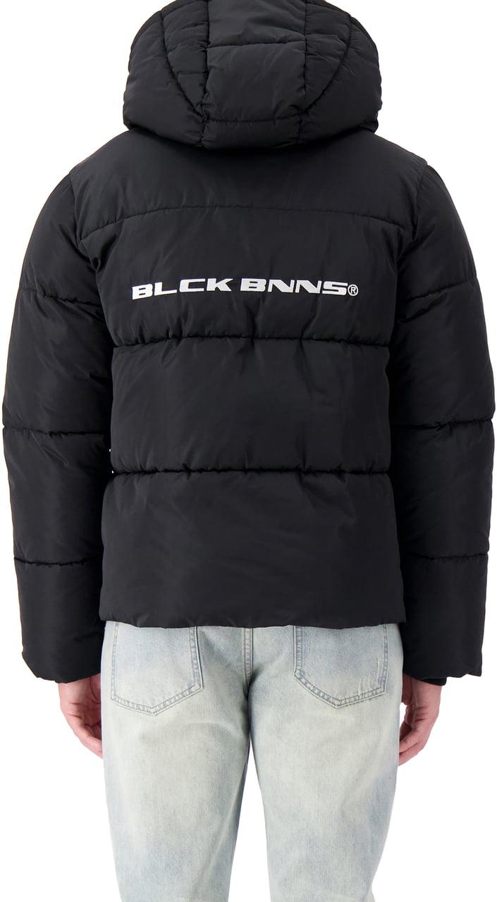 Black Bananas Block Puffer Jacket Zwart