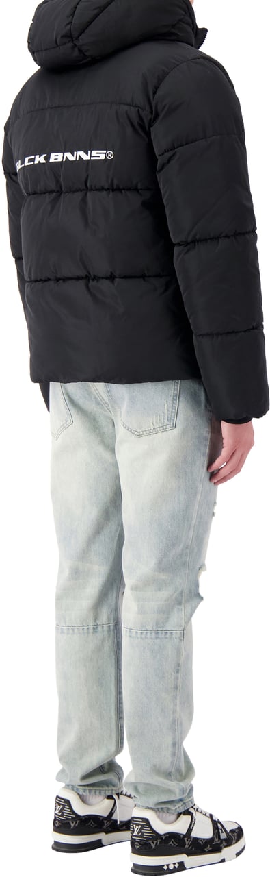 Black Bananas Block Puffer Jacket Zwart
