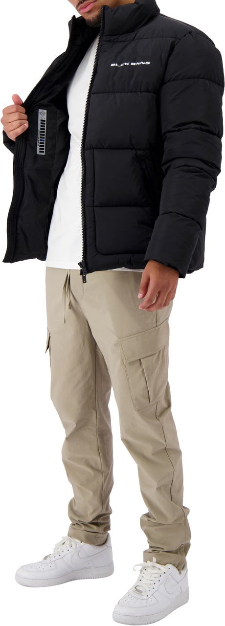 Black Bananas Block Puffer Jacket Zwart