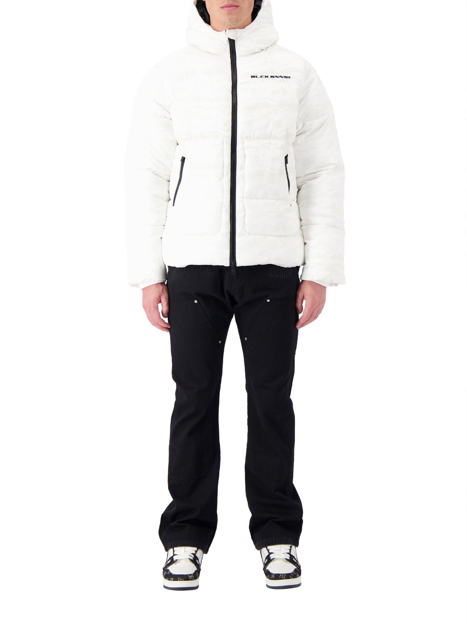 Black Bananas Block Freeze Puffer Jacket Wit