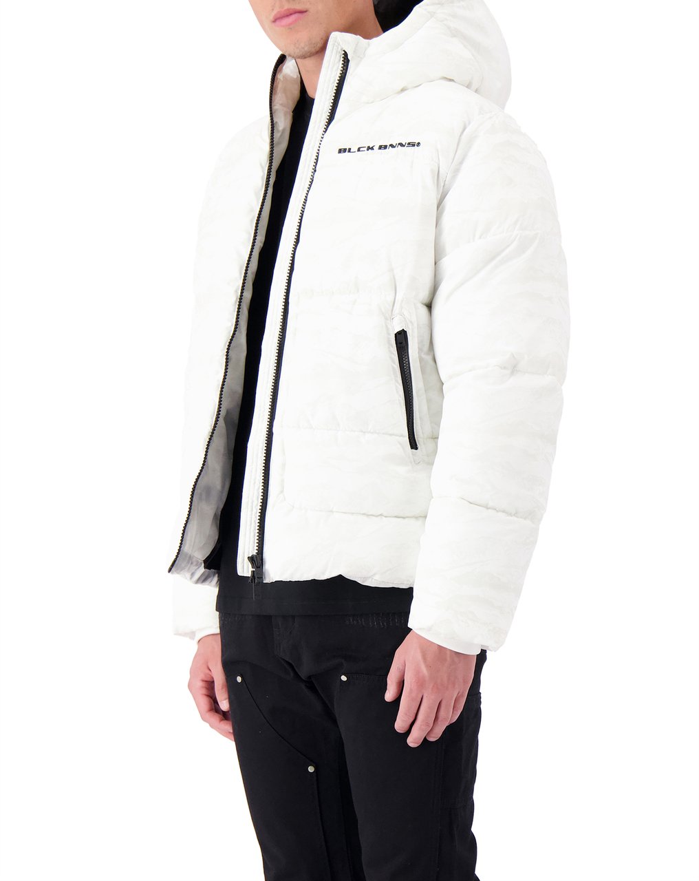 Black Bananas Block Freeze Puffer Jacket Wit