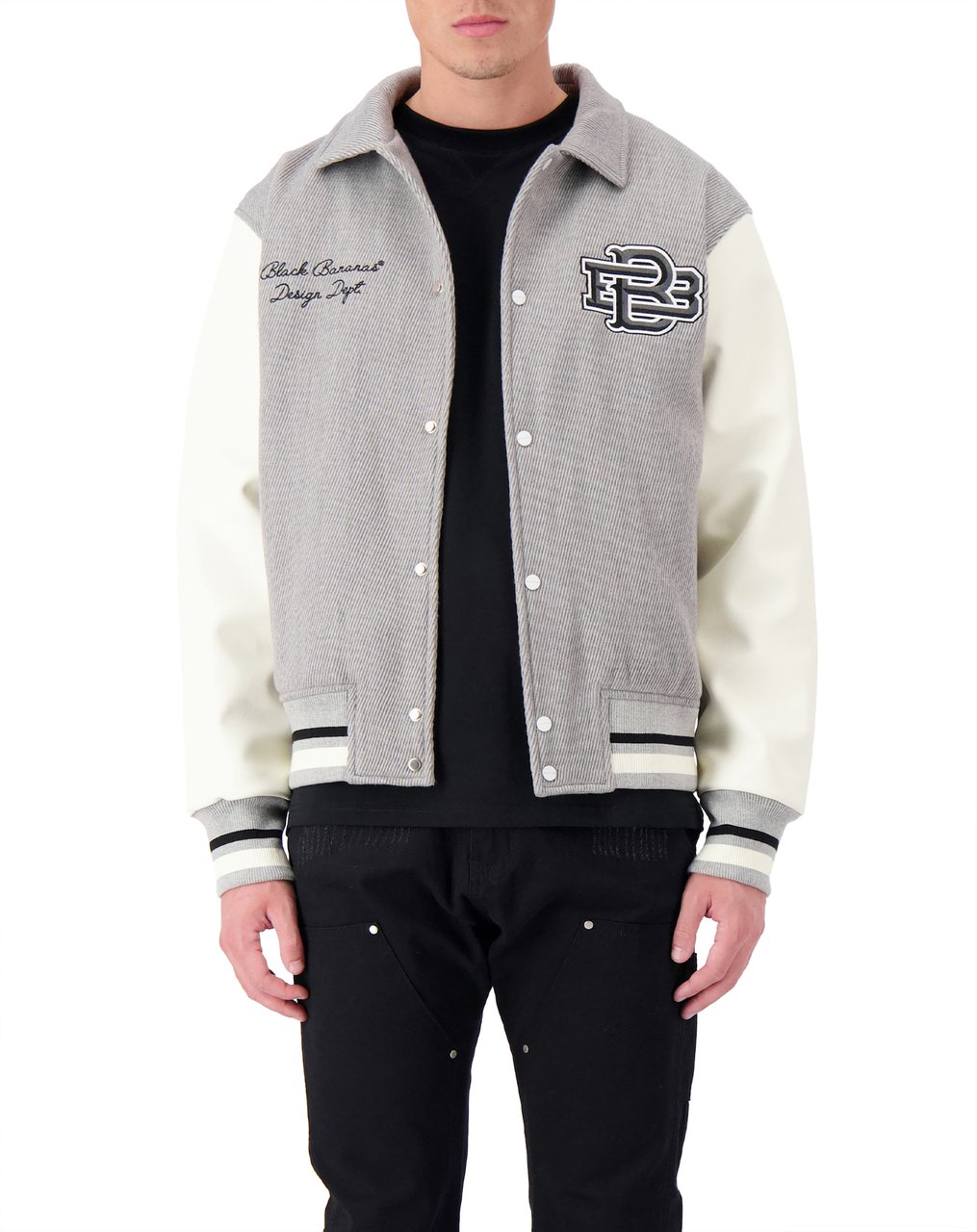 Black Bananas Twill Mono Jacket Grijs