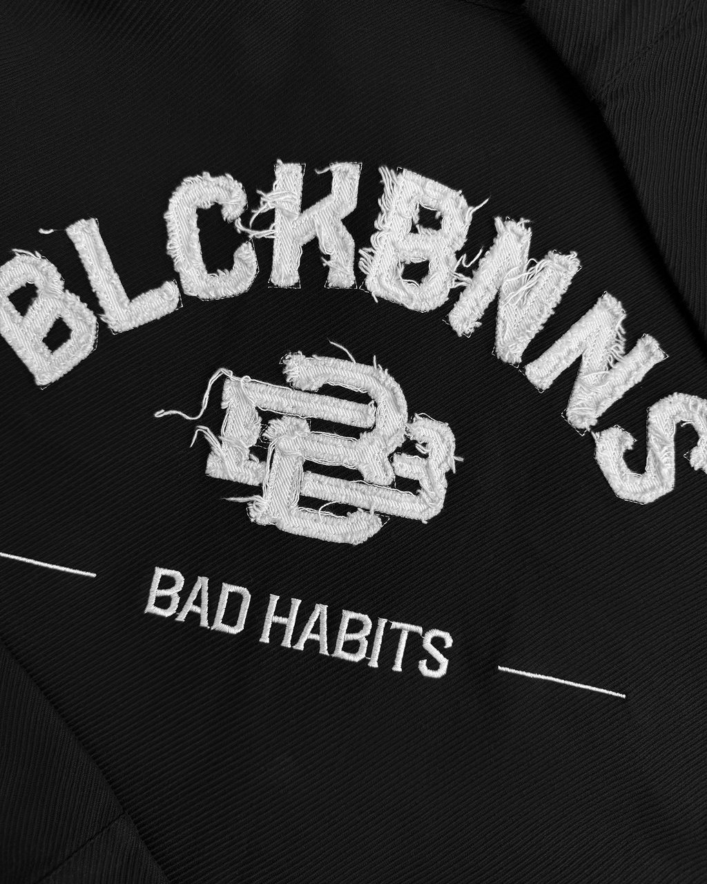 Black Bananas Twill Ripped Jacket Zwart