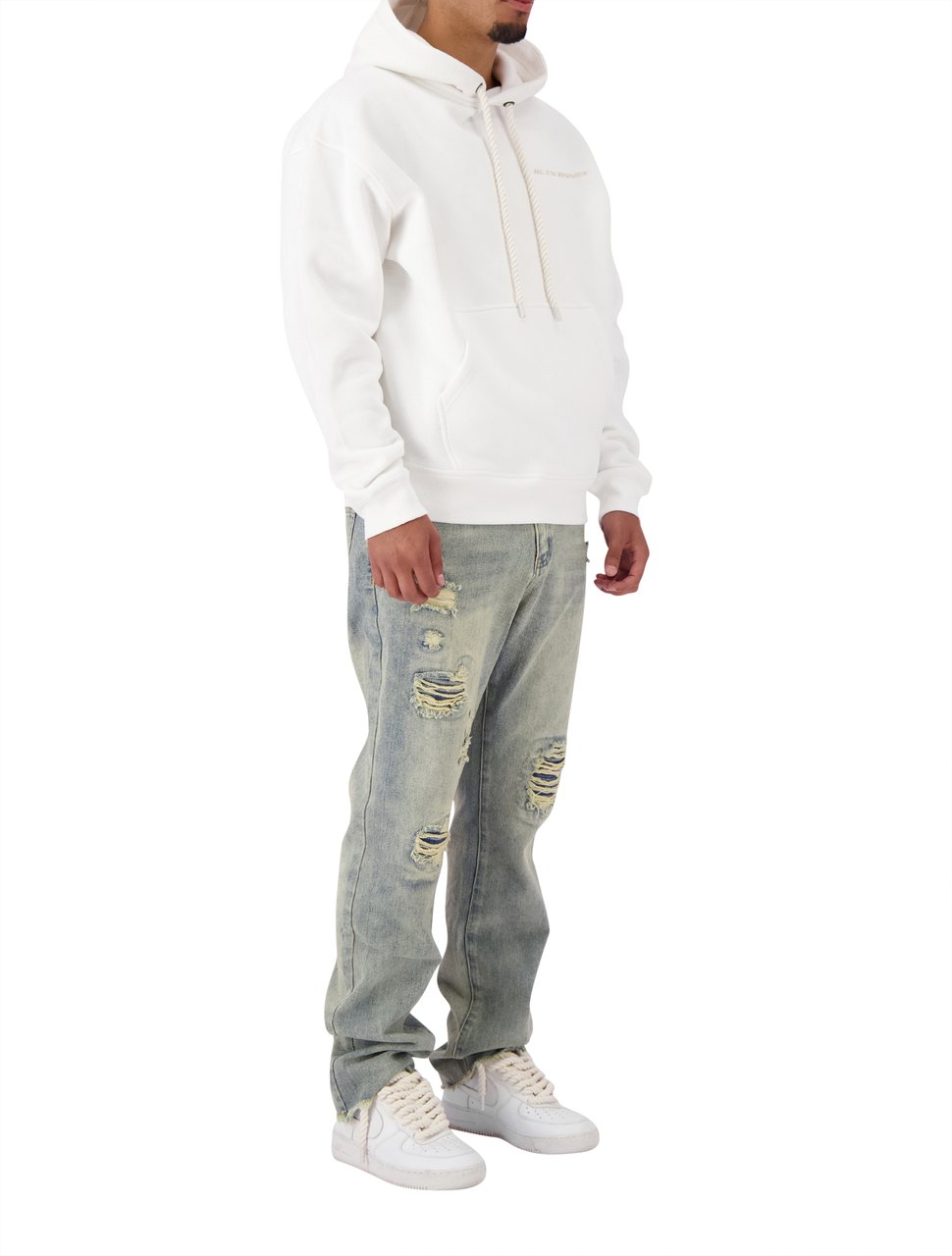 Black Bananas Thick Laces Hoodie Wit