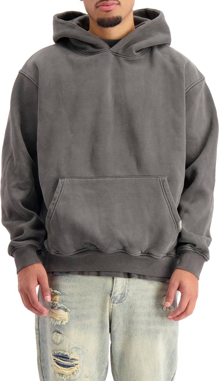 Black Bananas Blank Washed Hoodie Grijs