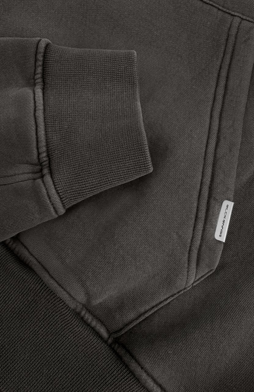 Black Bananas Blank Washed Hoodie Grijs