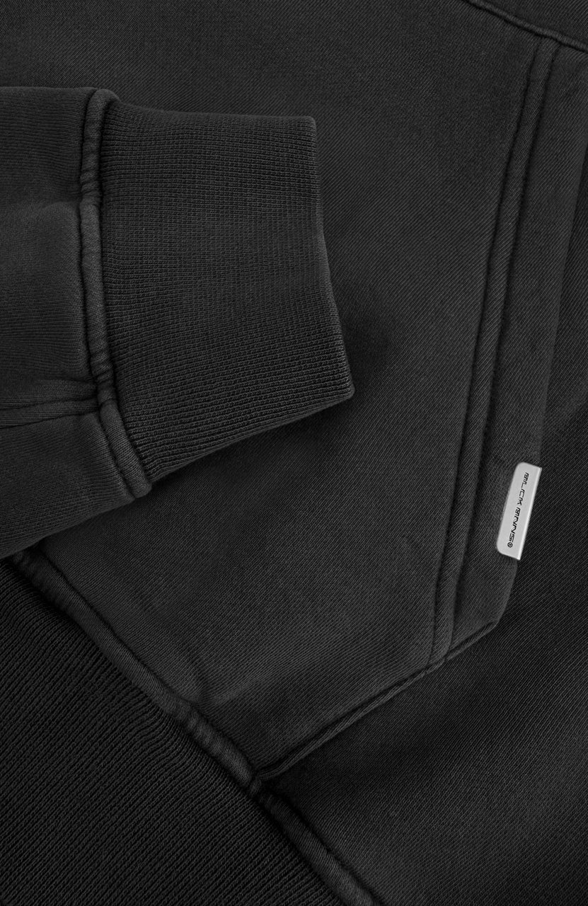 Black Bananas Blank Washed Hoodie Zwart