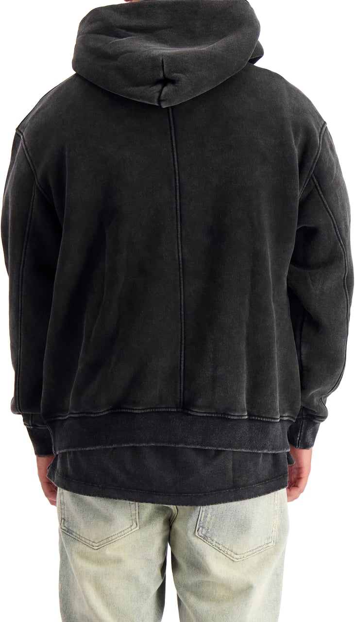 Black Bananas Blank Washed Hoodie Zwart