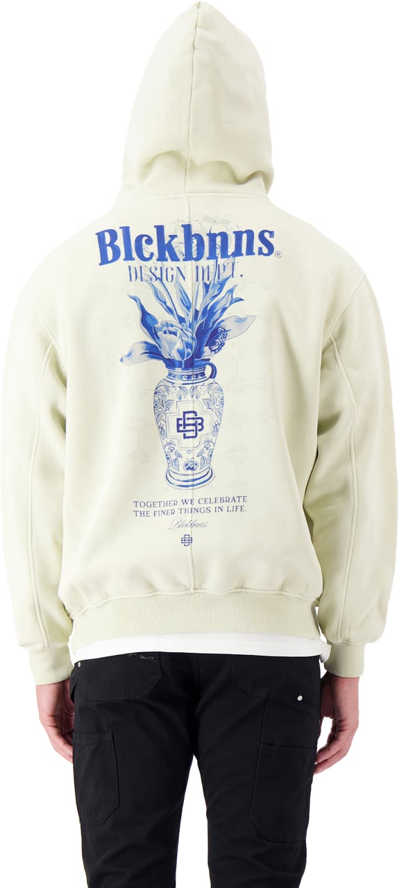 Black Bananas Vase Hoodie Beige