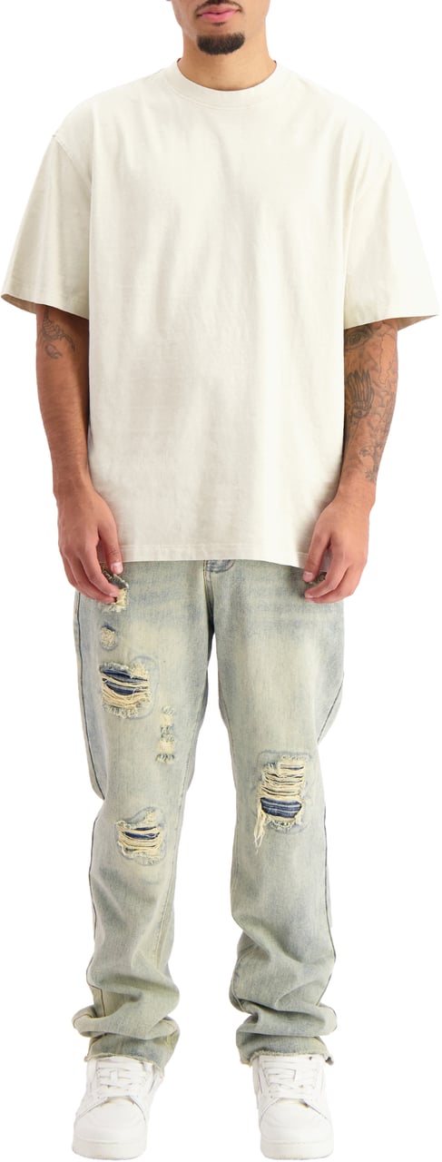 Black Bananas Blank Washed T-shirt Beige
