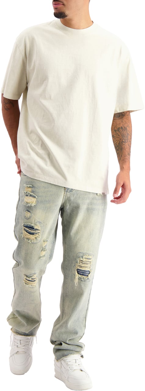 Black Bananas Blank Washed T-shirt Beige