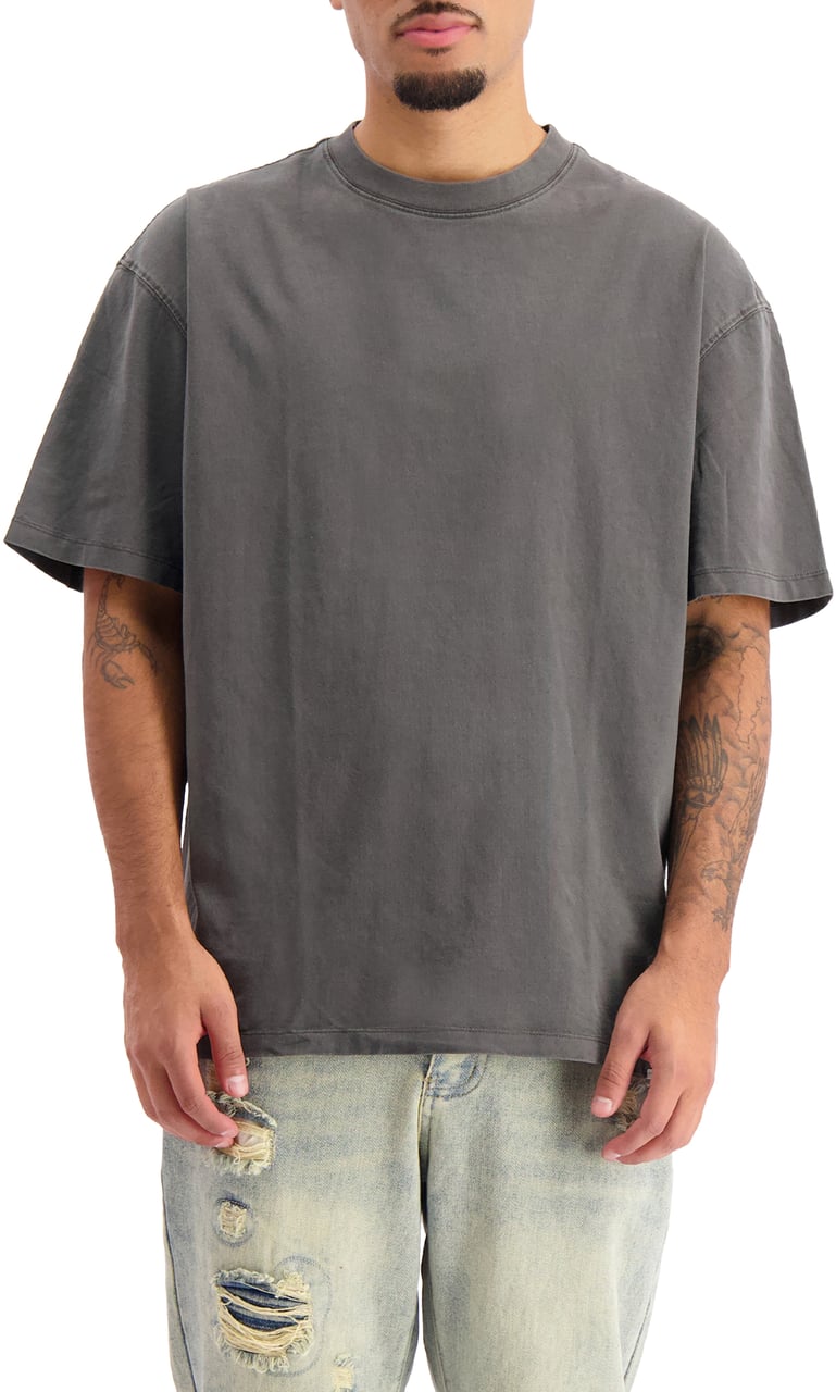 Black Bananas Blank Washed T-shirt Grijs