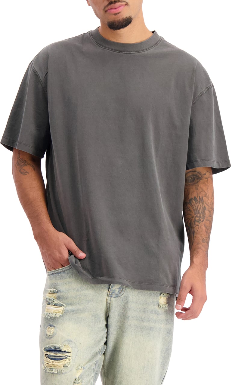 Black Bananas Blank Washed T-shirt Grijs