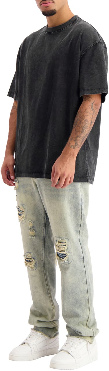 Black Bananas Blank Washed T-shirt Zwart