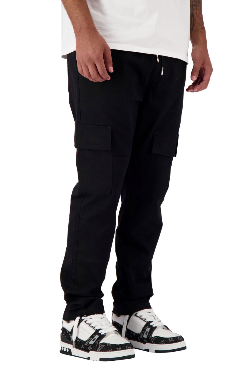 Black Bananas Monogram Cargo Pants Zwart