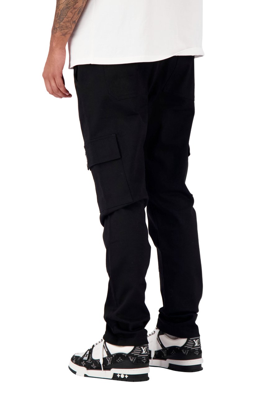 Black Bananas Monogram Cargo Pants Zwart
