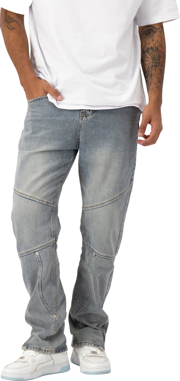 Black Bananas Straight Worker Denim Blauw