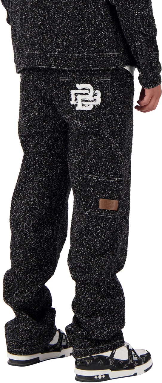 Black Bananas Boucle Denim Pants Zwart
