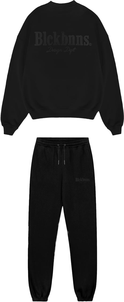Black Bananas Design Dept Crewneck Sweatsuit Zwart
