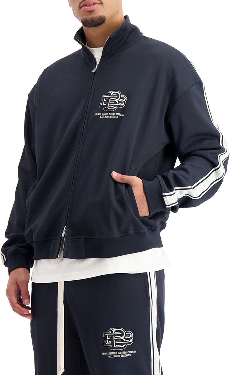 Black Bananas Monogram Tracktop Blauw