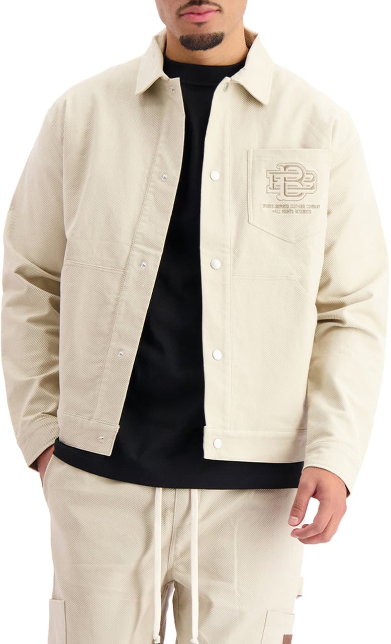 Black Bananas Twill Worker Jacket Beige