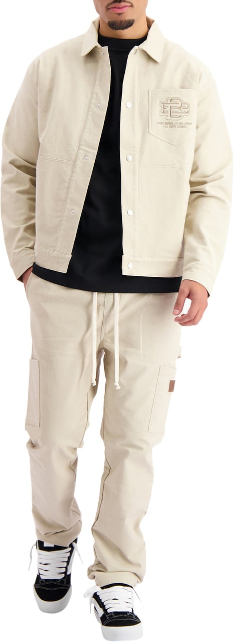 Black Bananas Twill Worker Jacket Beige