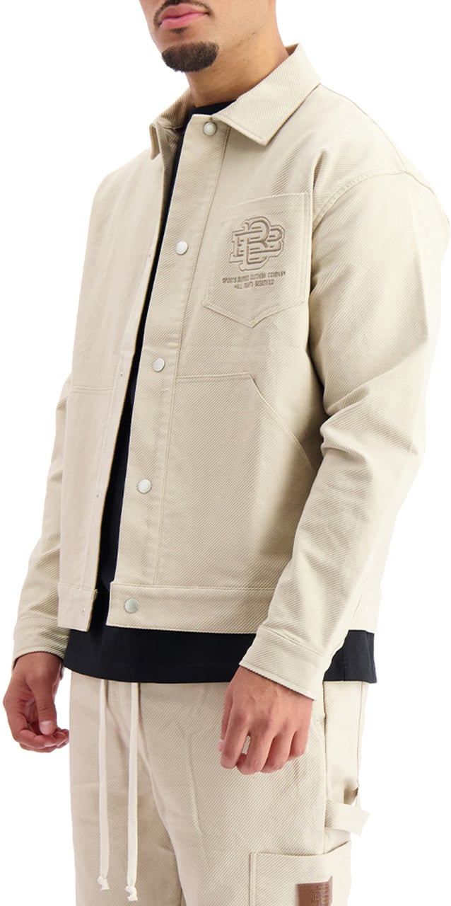 Black Bananas Twill Worker Jacket Beige